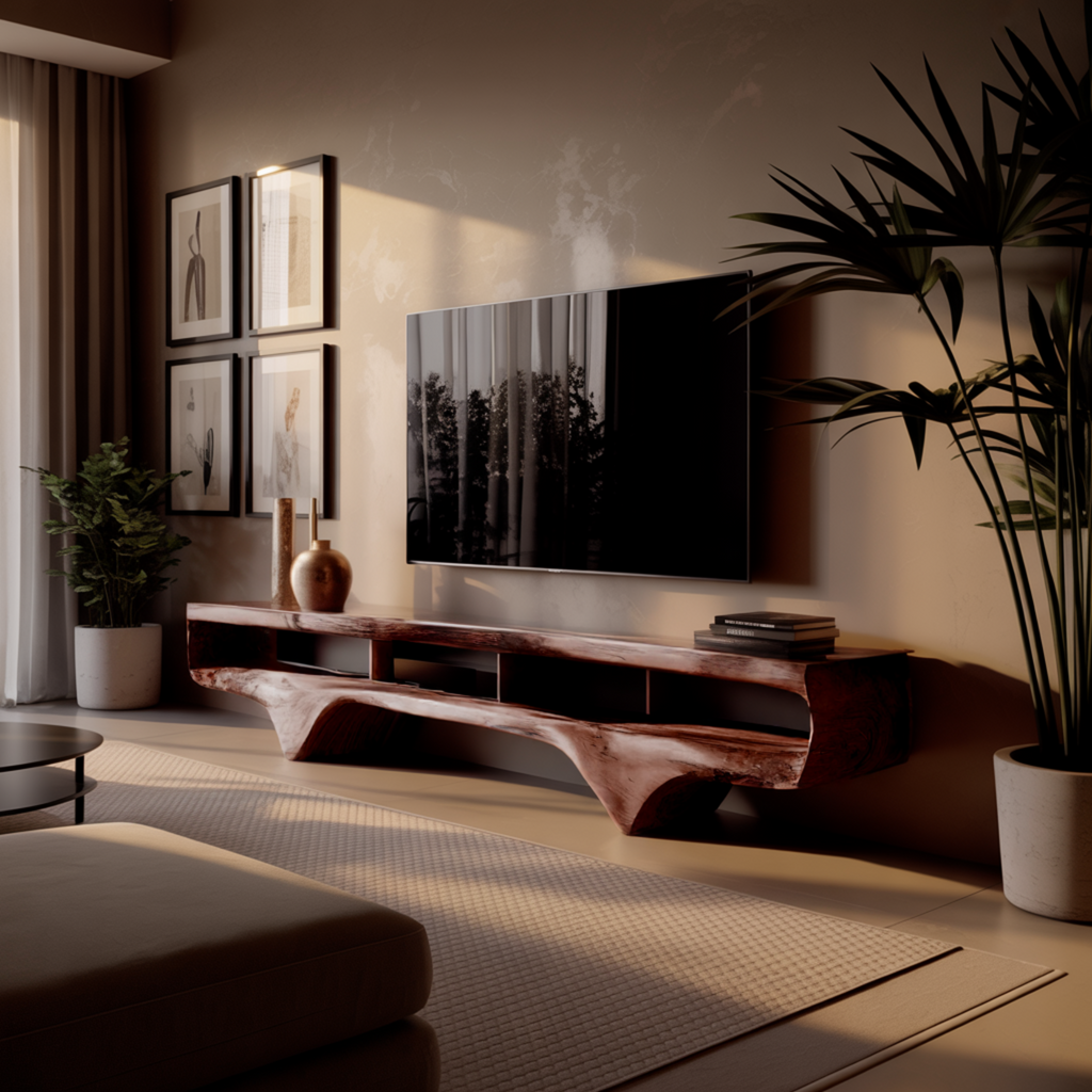 Flowcrest Solid Wood TV Console