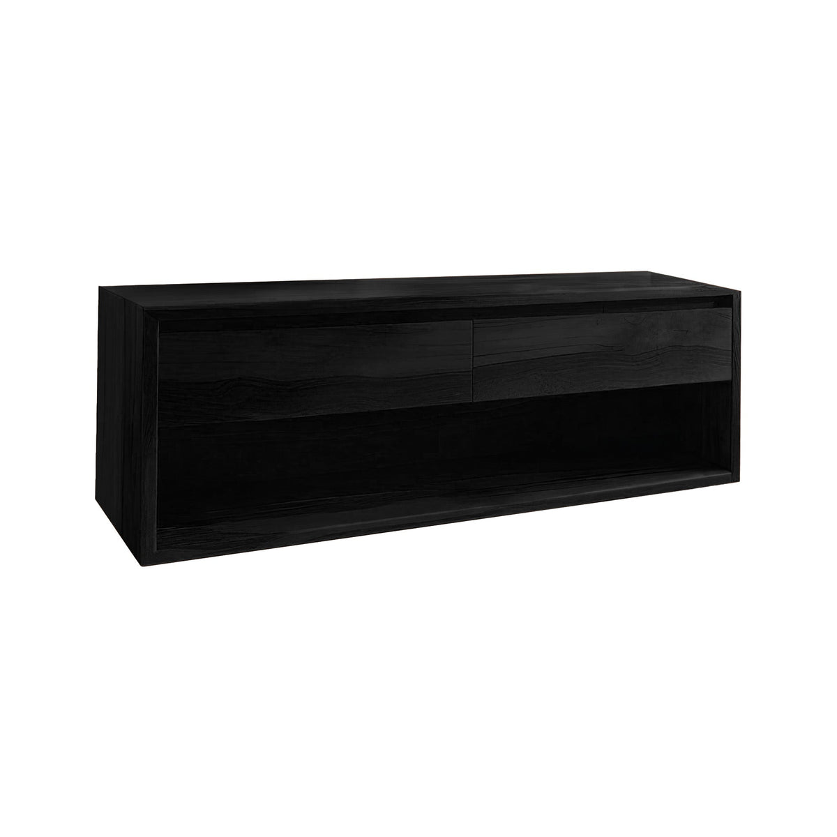 Lunara Minimal Japandi Handcrafted Solid Wood Floating Bathroom Vanity With Drawers