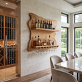 Thornmere Live Edge Handcrafted Floating Wine Shelf