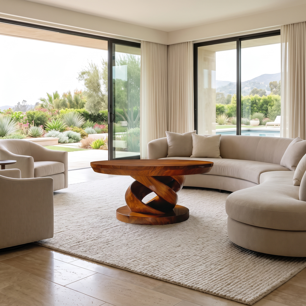 Virella Handcrafted Solid Wood Coffee Table