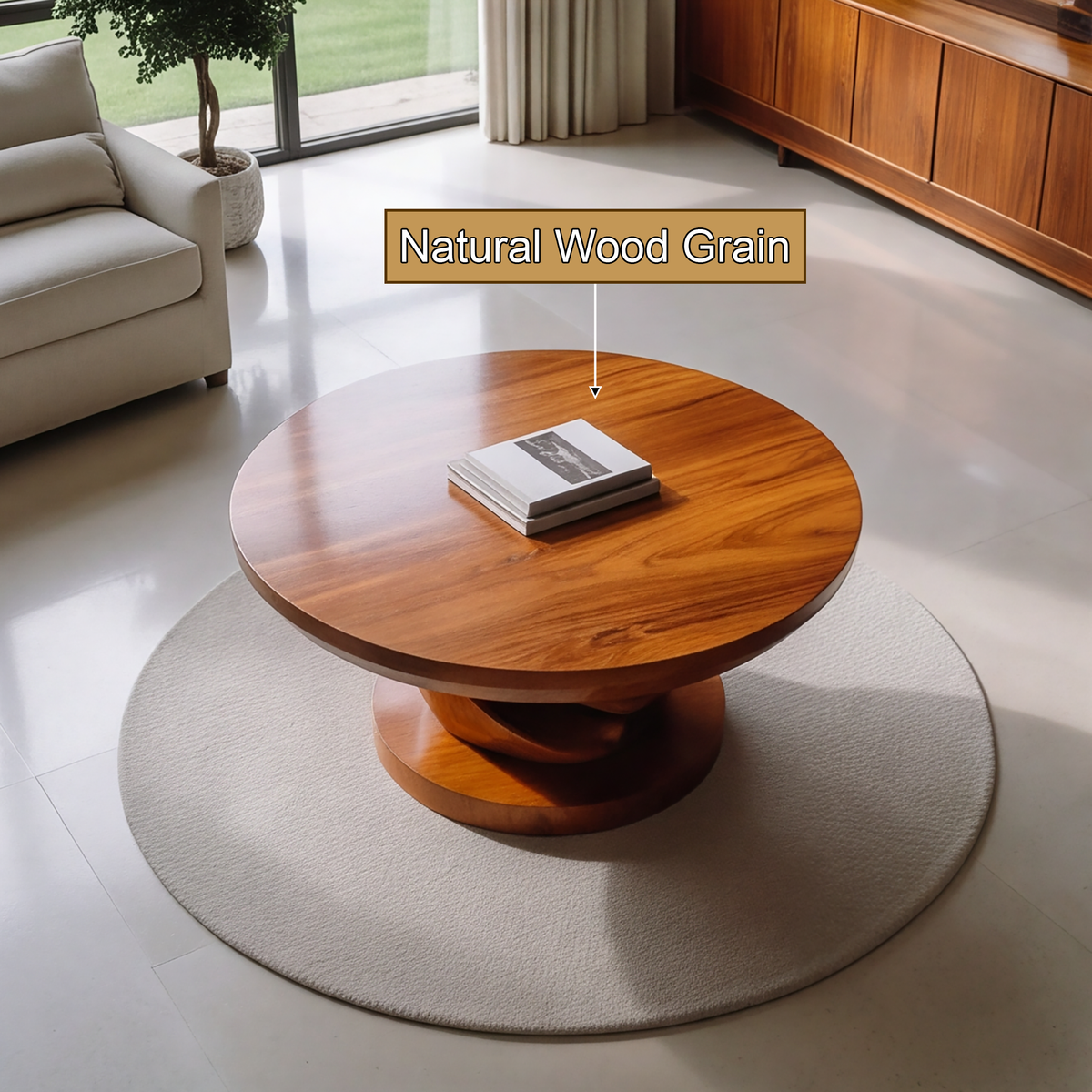 Virella Handcrafted Solid Wood Coffee Table