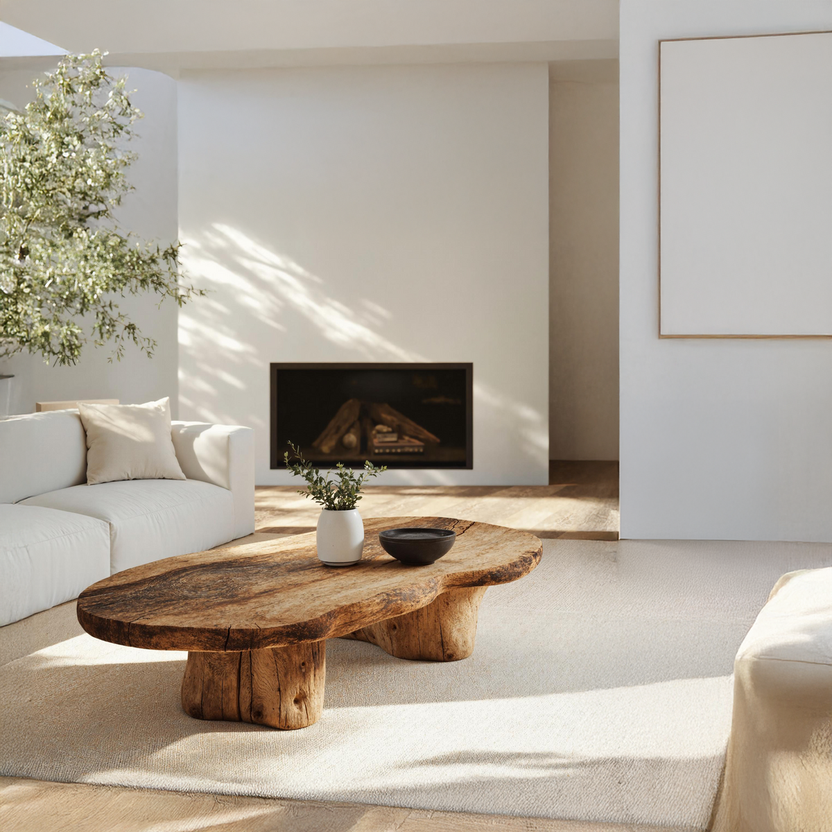 Vintage Style Wooden Coffee Table For Cozy Spaces